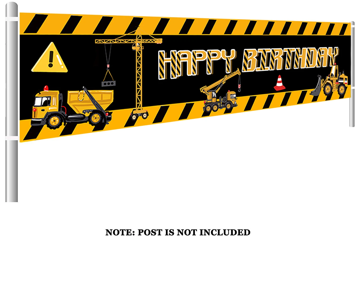 Строительная техника с днем рождения баннер строительство тематическая