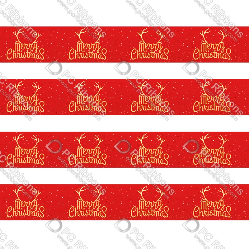 

Custom Christmas printed grosgrain& foe DIY handmade materials Christmas wedding gift wrap tape ribbons 50 yards