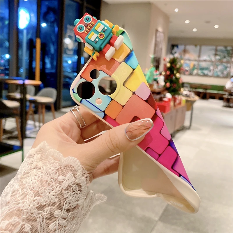 Мультяшный чехол для IPhone 12 13 11 Pro Mini XS Max XR X 7 8 10 6 6S Plus SE 2020 IPone13 мягкий ТПУ 3D телефона