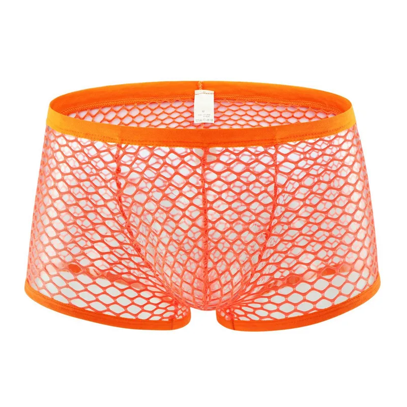 Дышащие сексуальные сетчатые мужские трусы боксеры шорты прозрачное
