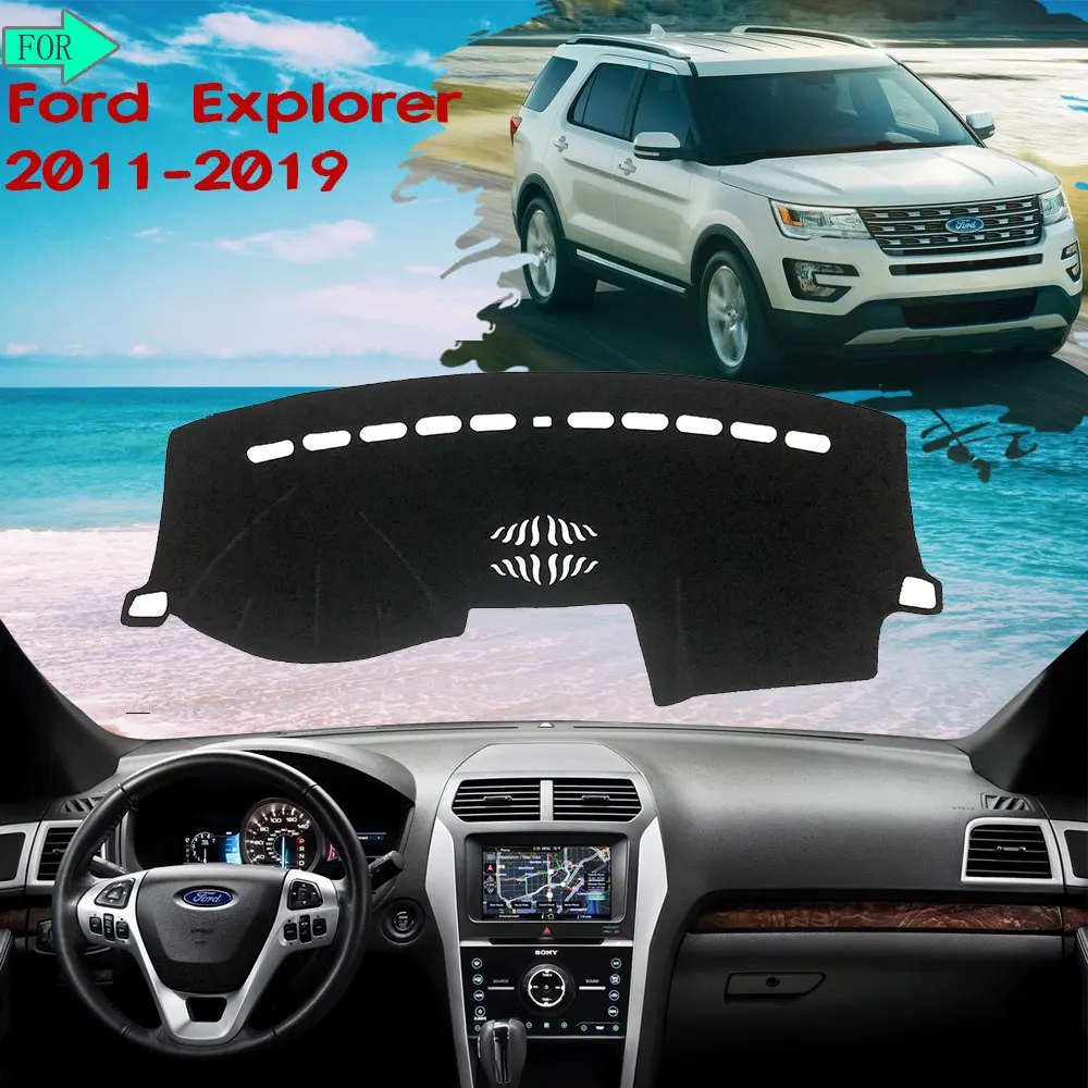 

Dashboard Cover Mat Stickers Pad Avoid Light Carpet Rug for Ford Explorer 2011~2019 U502 MK5 2013 2015 2017 2018 Car Accessories