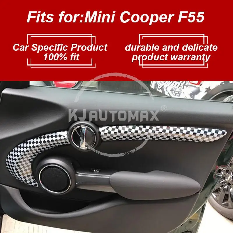 KJAUTOMAX для Mini Cooper F55 12 шт. Внутренняя отделка двери красный розовый Checker