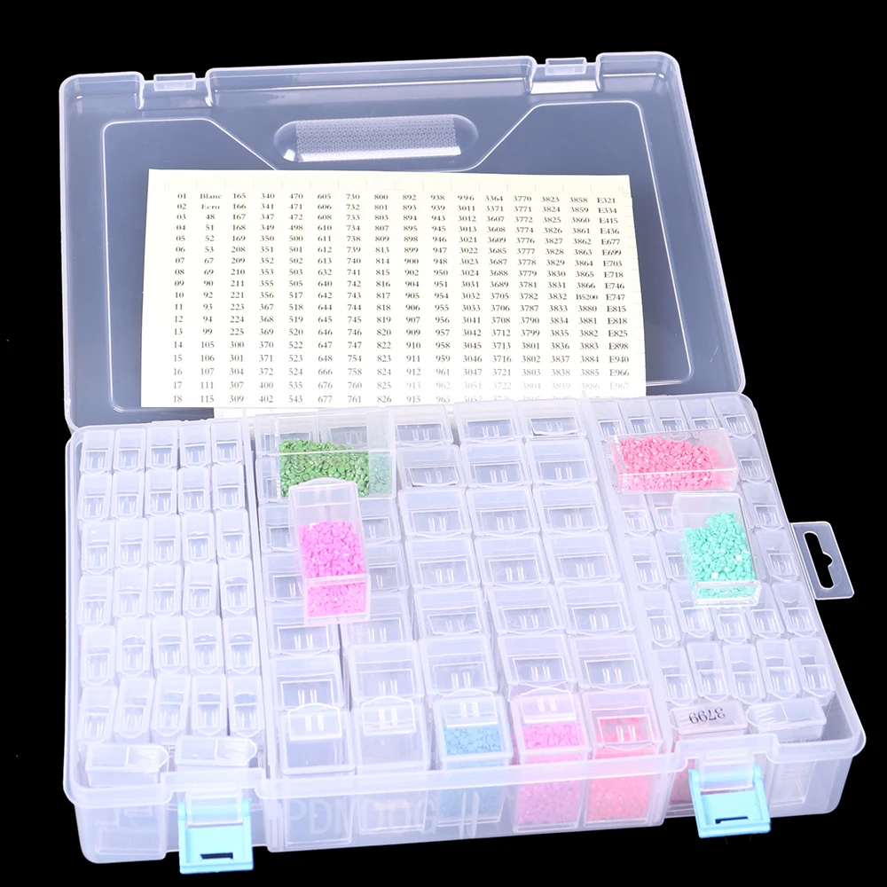

99 64 56 cells Dismountable storage diamond painting Accessories Diamond Embroidery Cases Stone Boxes Organizer Beads Container