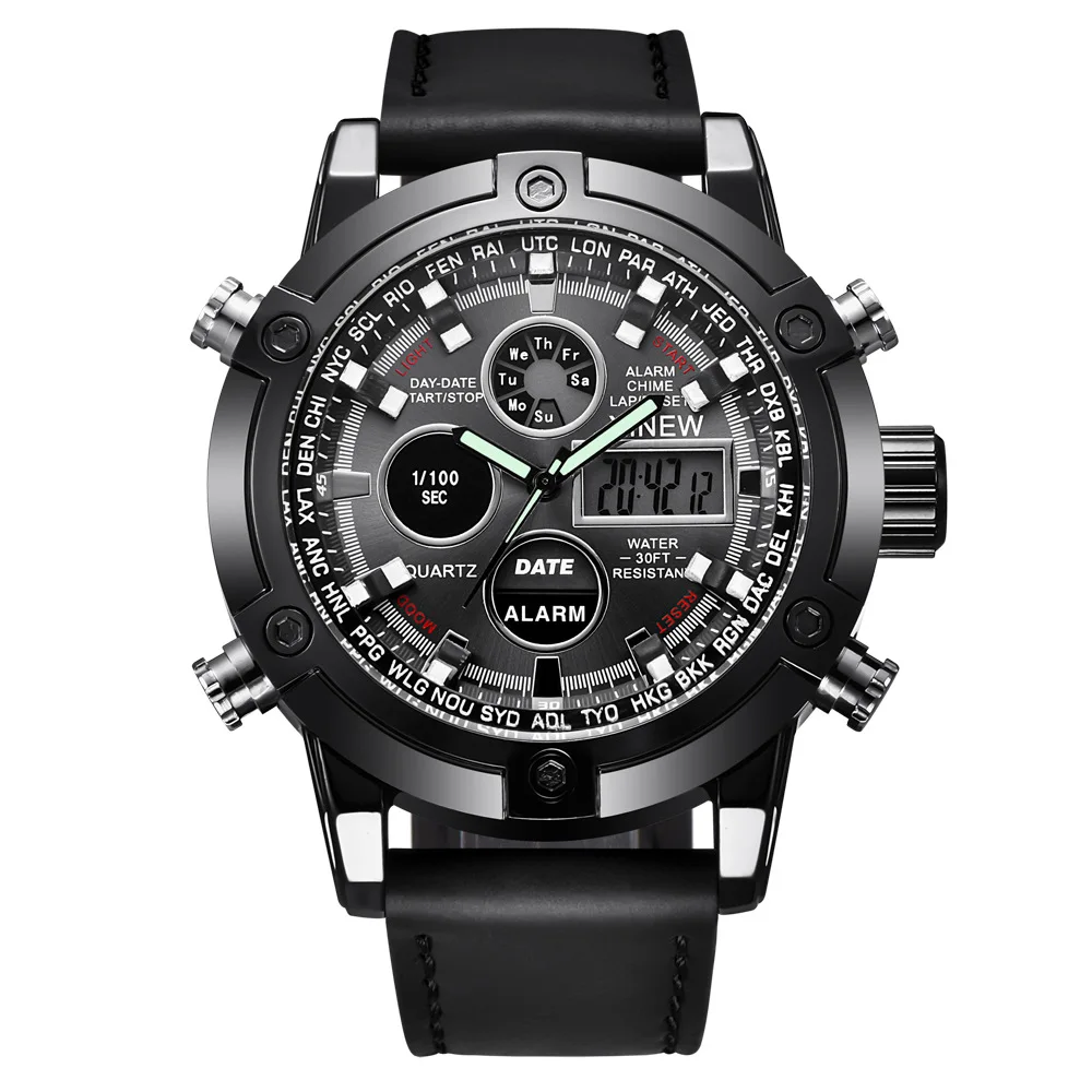 Xinew Watch Belt Electronic Shuangxian Sports Male Table mens watches top brand luxury | Наручные часы