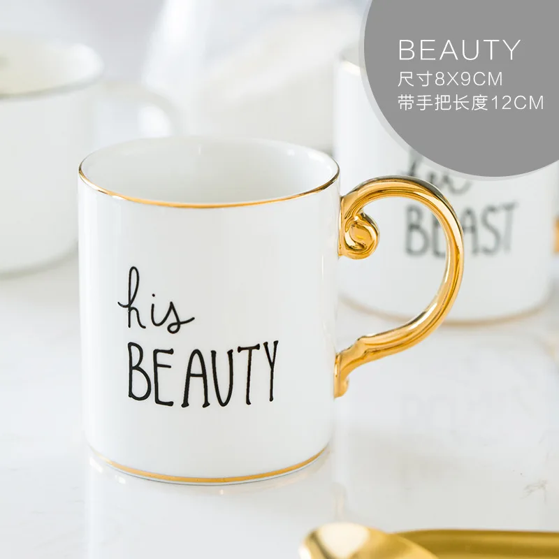 only cup Подарок на день Святого Валентина, кофейная чашка с крышкой, ложка, Подарок на годовщину для жены, подарок для подруги, друга - Цвет: only cup