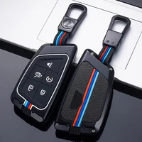 zinc alloy car remote key case keyless fob cover holder bag key chain for cadillac ct5 2019 2020 5 buttons smart key car styling
