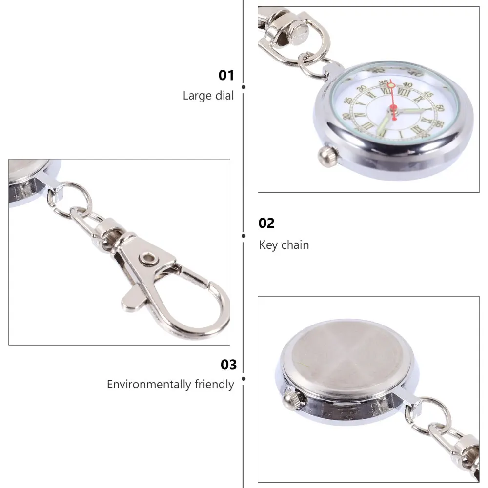 

1pc Couple Theme Pocket Watch Keychain Pendant Nursing Pocket Watch