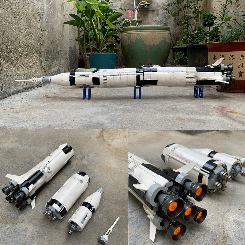 Конструктор игрушечный Apollo Saturn V Rocket 37003 пусковая Волшебная башня креативные