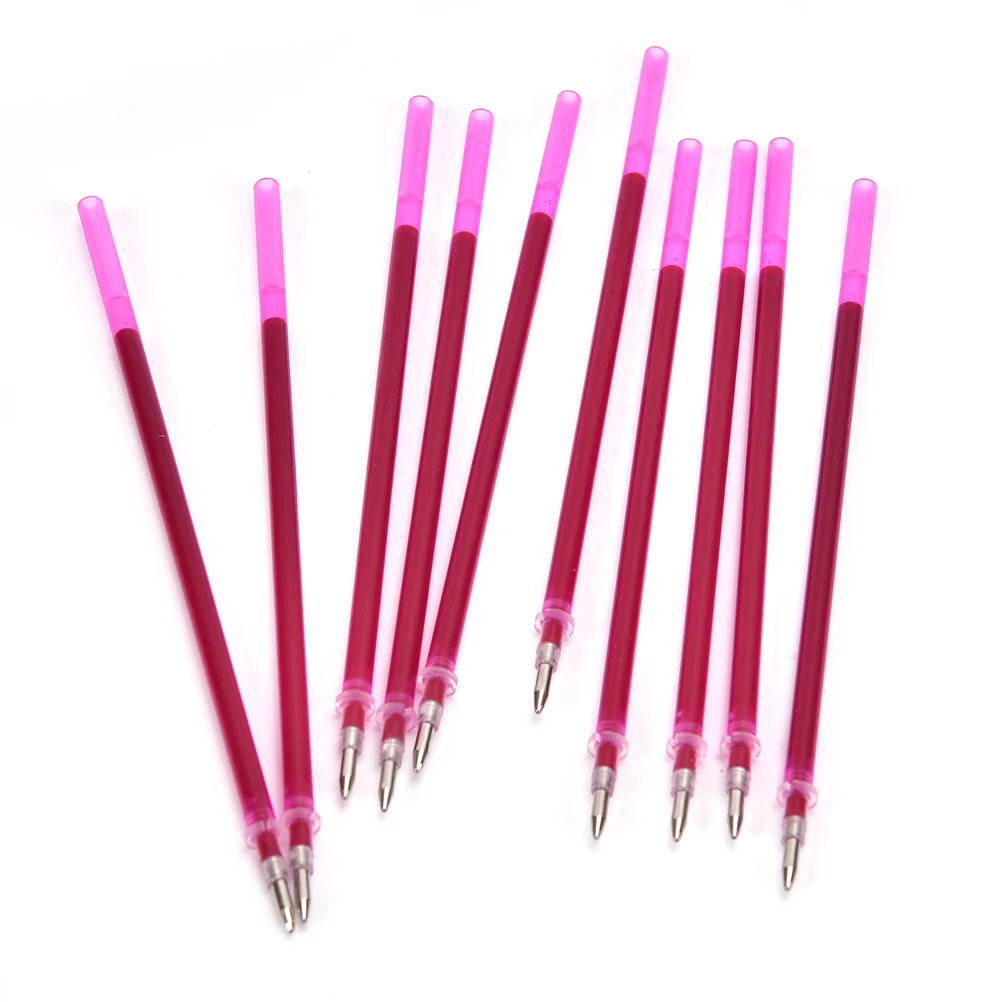 

10Pcs Heat Erasable Refill Pens Disappearing Fabric High Temperature Marker Pen For Patchwork Fabric PU Leather Mark Sewing Tool