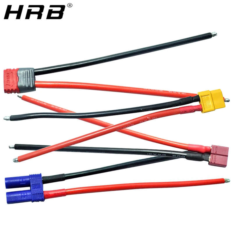 Штепсельная Вилка Amass XT60 с проводом 12AWG EC2 EC3 EC5 T Deans соединители силиконовая