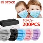 10-200 шт., одноразовые маски для лица с фильтром