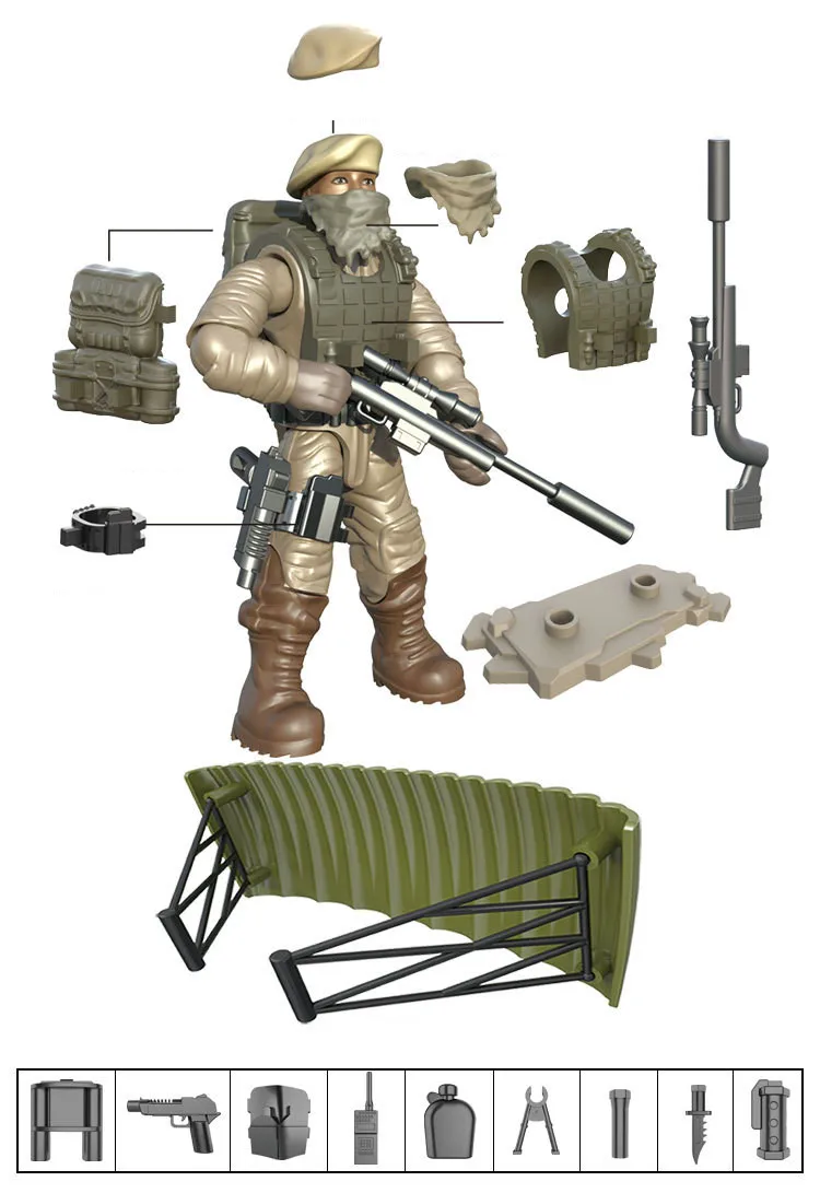 6 шт. Детский конструктор Вторая мировая война | Игрушки и хобби