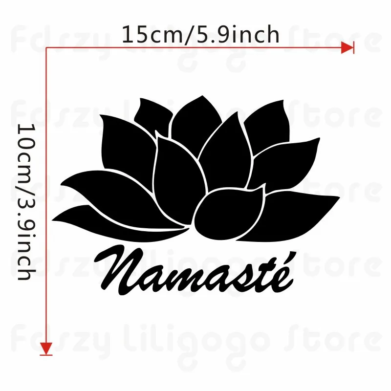 MHindi Намасте Muurstickers Lotus Bloemen для украшения ноутбука StickersF936|Наклейки на стену| |