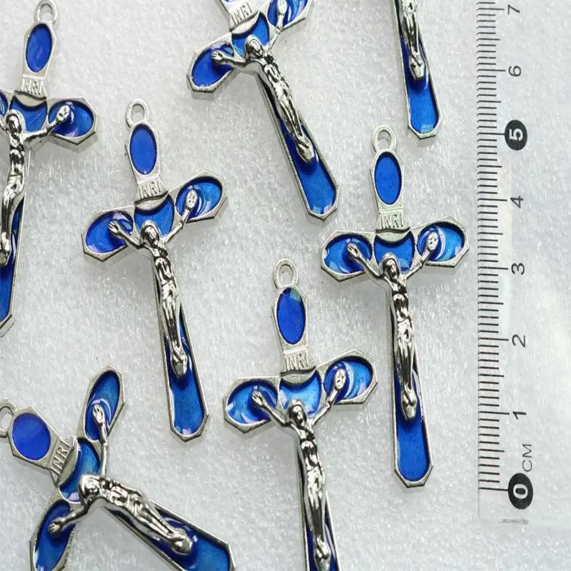 30 шт./Медаль Иисуса благословного Креста разноцветная подвеска-крест | Украшения