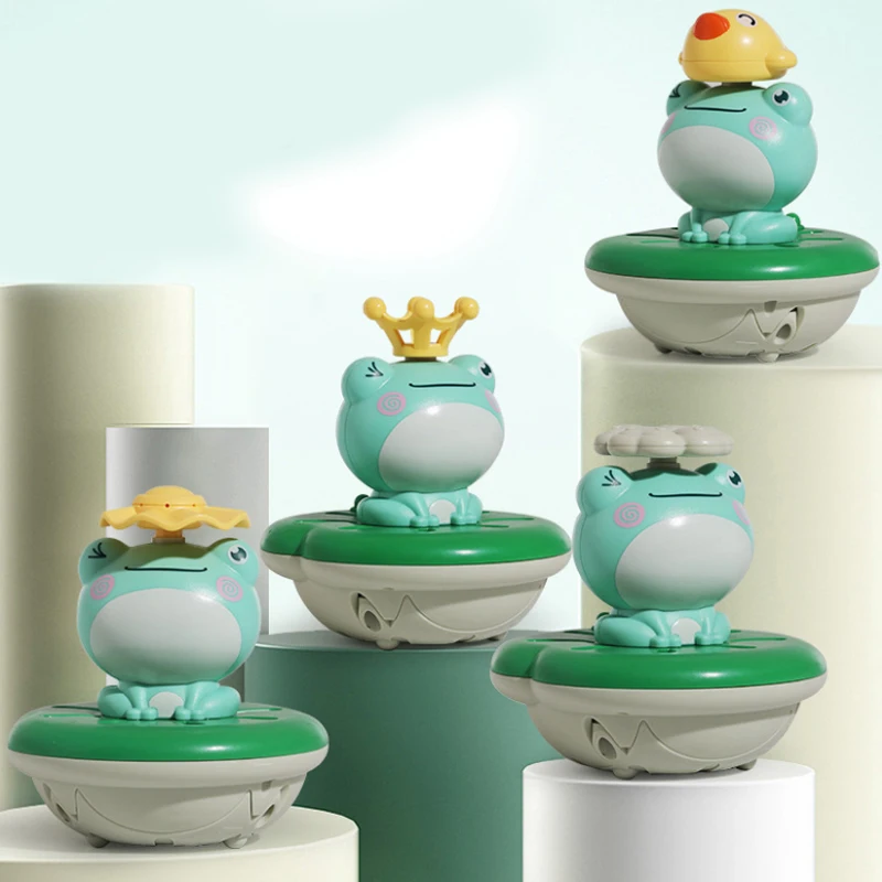 

Electric suspended cognition bathroom baby spray water frog bath toys