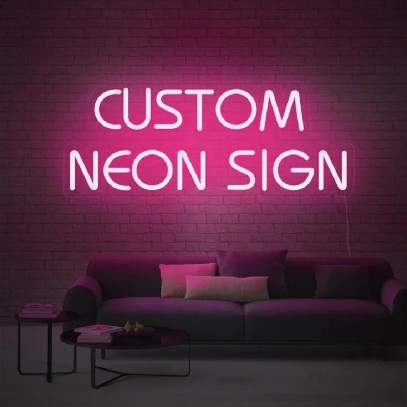 

Custom Neon Sign Logo Led Light Party Flex Transparent Acrylic Neon Light Sign Wedding Party Decor Letter Led For Room Indoor