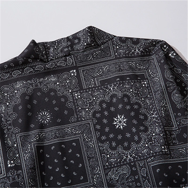 

Bebovizi Black Cashew Flowers Print Kimono Men Women Harajuku Japanese Style Traditional Cardigan Yukata Streetwear Haori Obi