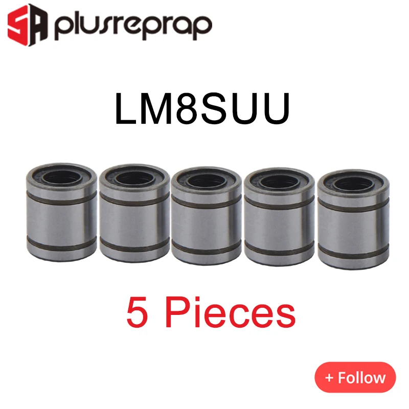 5 шт. LM8SUU 8 мм 8x15x17 Линейный шарикоподшипник для 3D принтера Reprap Комплект