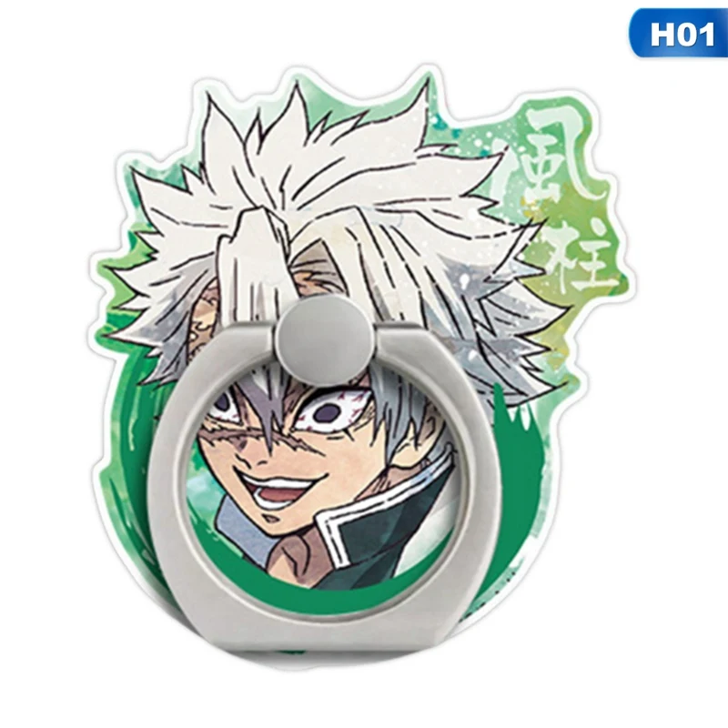 Мультфильм Demon Slayer палец кольцо Пряжка Кронштейн мобильный телефон