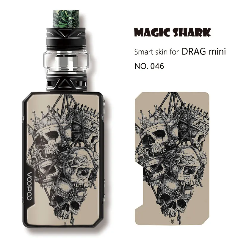 Джинкс череп цветок кошка лист стерео Pod чехол Стикеры пленка для Voopoo перетащите