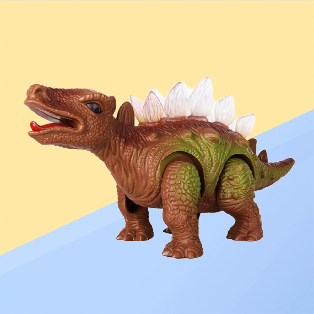 

LED Light Walking Realistic with Roaring Sounds Electronic Toys Simulation Stegosaurus (Random Color)