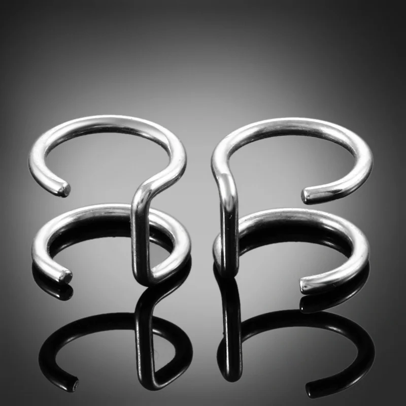 3 пары 16 г нержавеющая сталь неимитация пирсинга губ Нос Кольцо клипса хрящевая