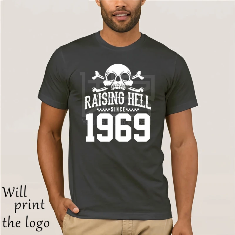 Мужская футболка с надписью Raising Hell Повседневная унисекс Gift for Dad Grandad для дня