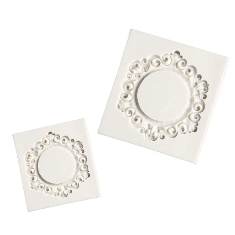 Винтажная кружевная рама силиконовая форма для помадки инструмент украшения