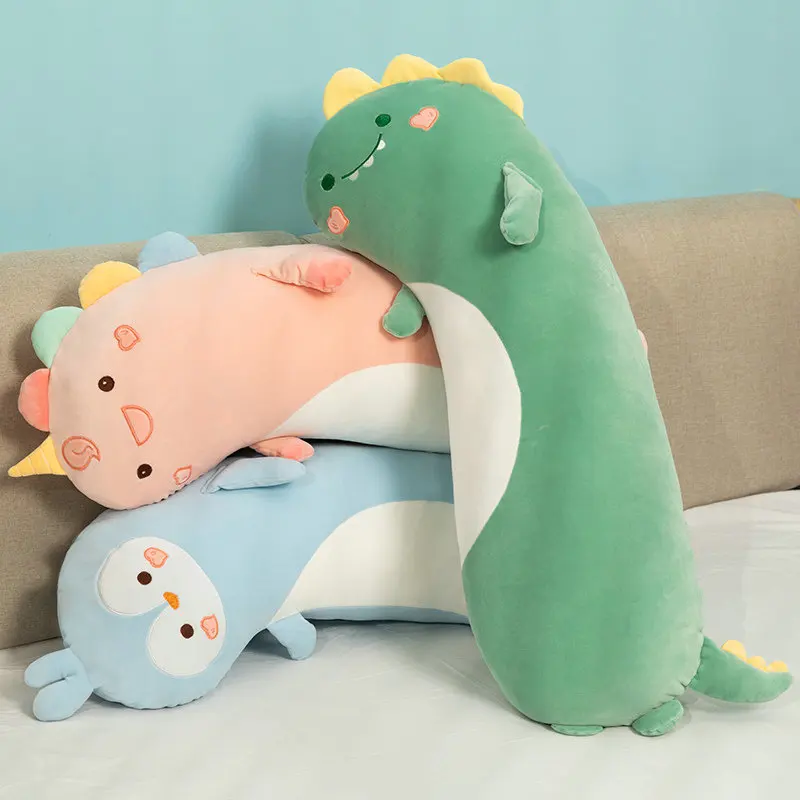 Comprar Peluches De Dinosaurio, Pingüino, Husky, Unicornio, Kawaii, Almohada Larga, Muñecas De Animales Suaves Para Dormir, Mata Moscas, Juguetes Para Niños, 75-125cm
