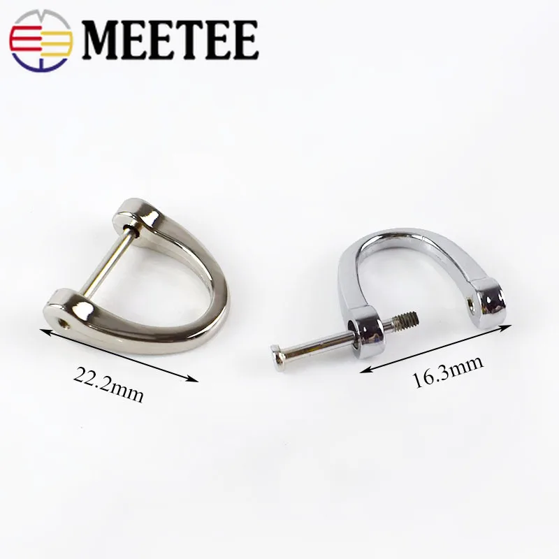 Meetee 10/30 шт 16 мм металлический ключ D кольцо Пряжка подковы Ключи Подвеска Висячие