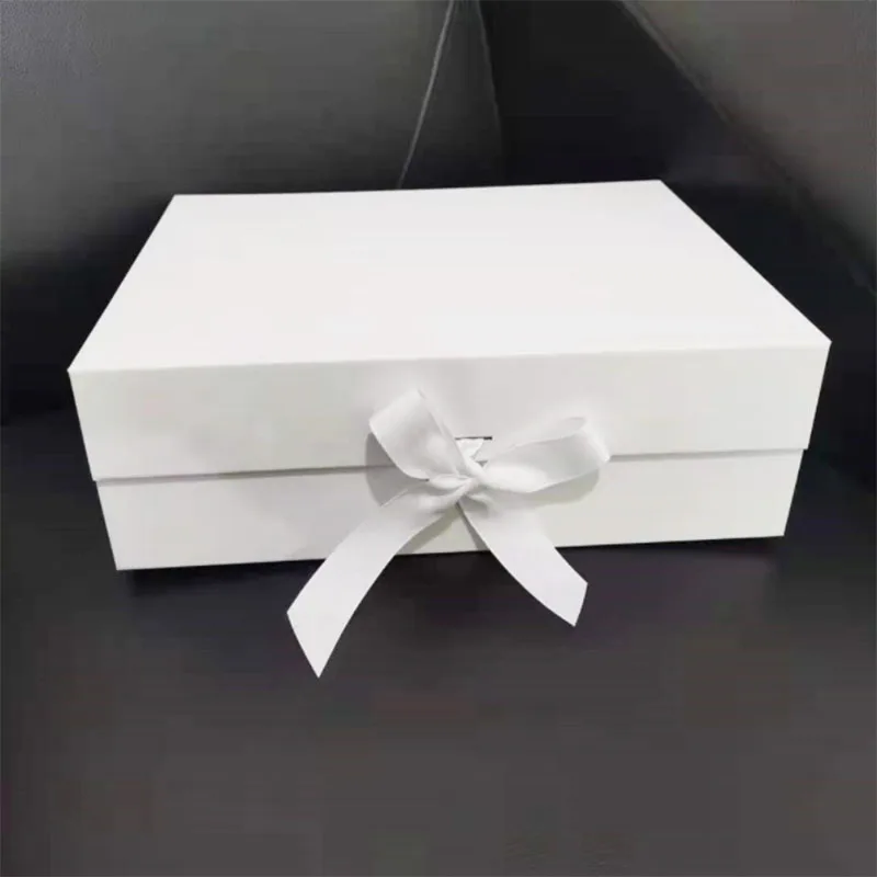 

Cardboard White Black Gift Package Carton Large Gift Box Blank 3layer Corrugated Box For Packaging Parti Favors Box With Magnet