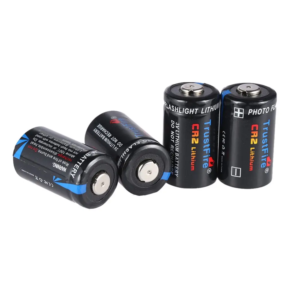 TrustFire CR2 Battery 3V 750mAh CR 2 Lithium Non-rechargeable Batteries with Safety Relief Valve for Flashlights Headlamp Camera |