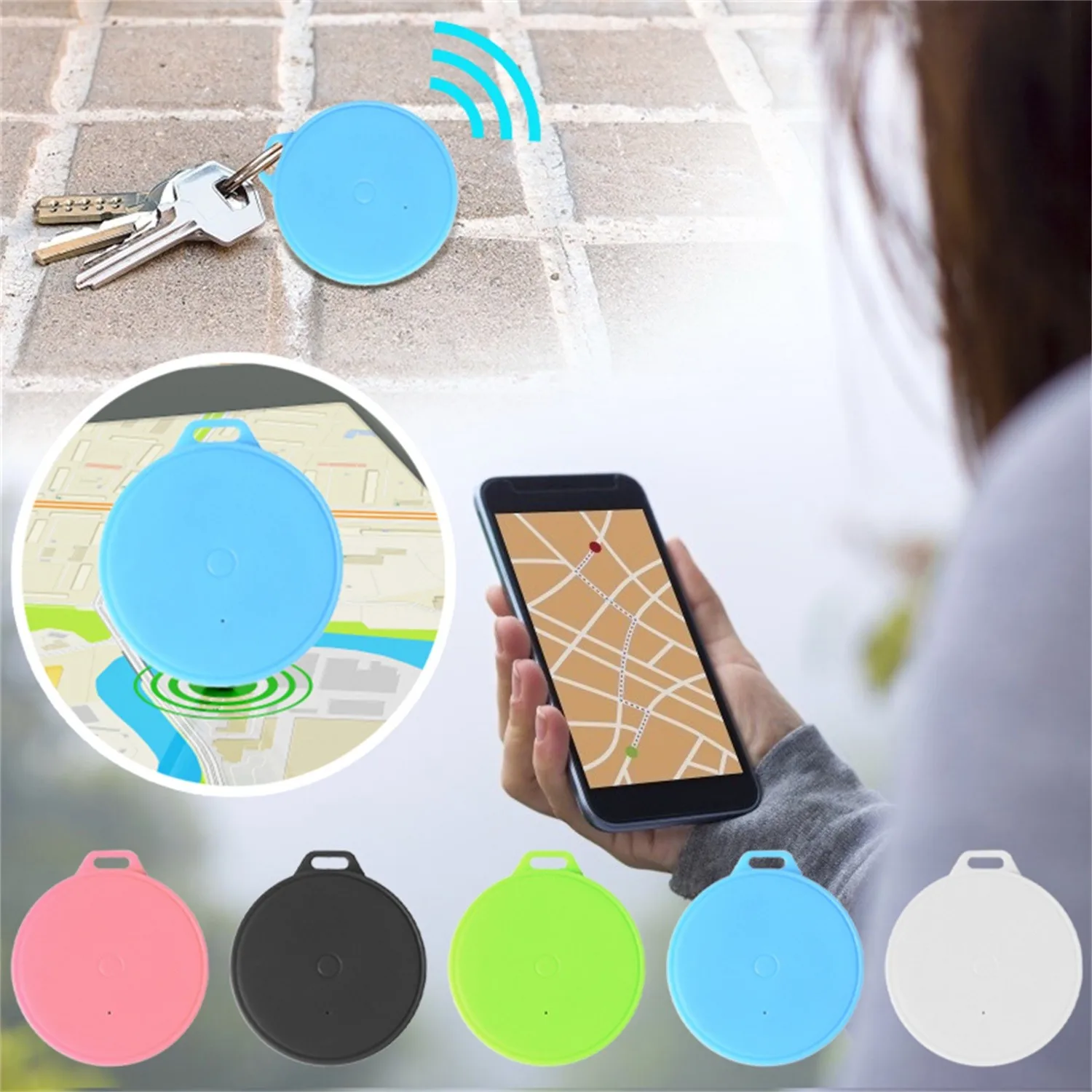 Мини локатор Bluetooth Анти потерянный устройство часы с GPS мобильный телефон кошелек