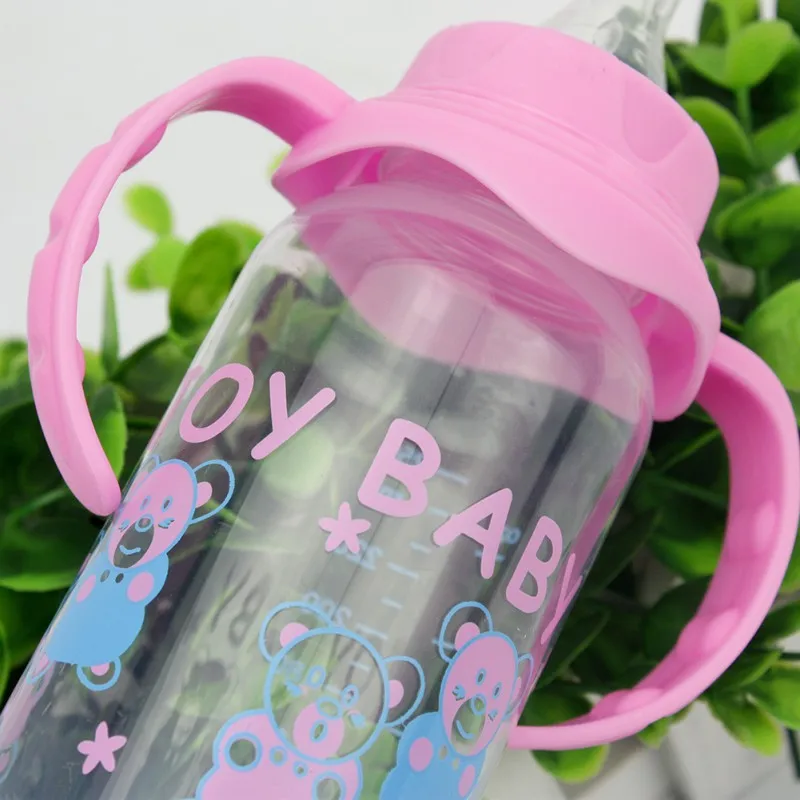 Standard Mouth Baby Infant Kids Automatic Pipette Straw Pacifier Nipple Milk Feeding Bottle / Non slip Handle 250ml Cup Covers | Мать и