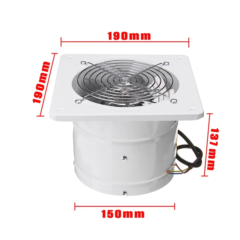 

Warmtoo 6 Inch 40W Duct Booster Fan Exhaust Blower Air Cleaning Cooling Vent Metal Blade Window Wall Bathroom Kitchen Toilet Fan