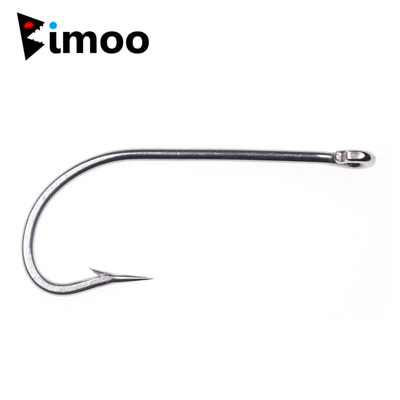 

Bimoo 20PCS Stainless Steel O'SHAUGHNESSY Hook Bait Fishing Saltwater Sea Freshwater Flies Tying Long Shank Clouser Minnow Hooks