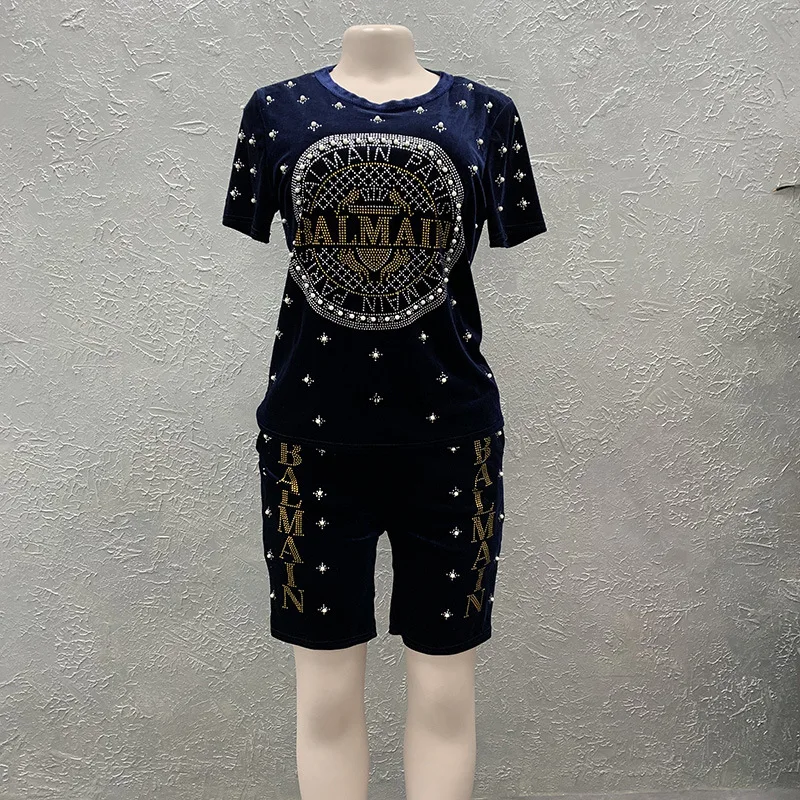 Бархатный комплект из 2 предметов Женская африканская одежда осень-зима 2021