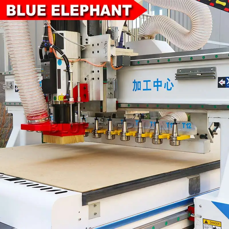 Фрезерный станок с ЧПУ ATC Blue Elephant фрезерный распродажа 1325 автоматическая смена