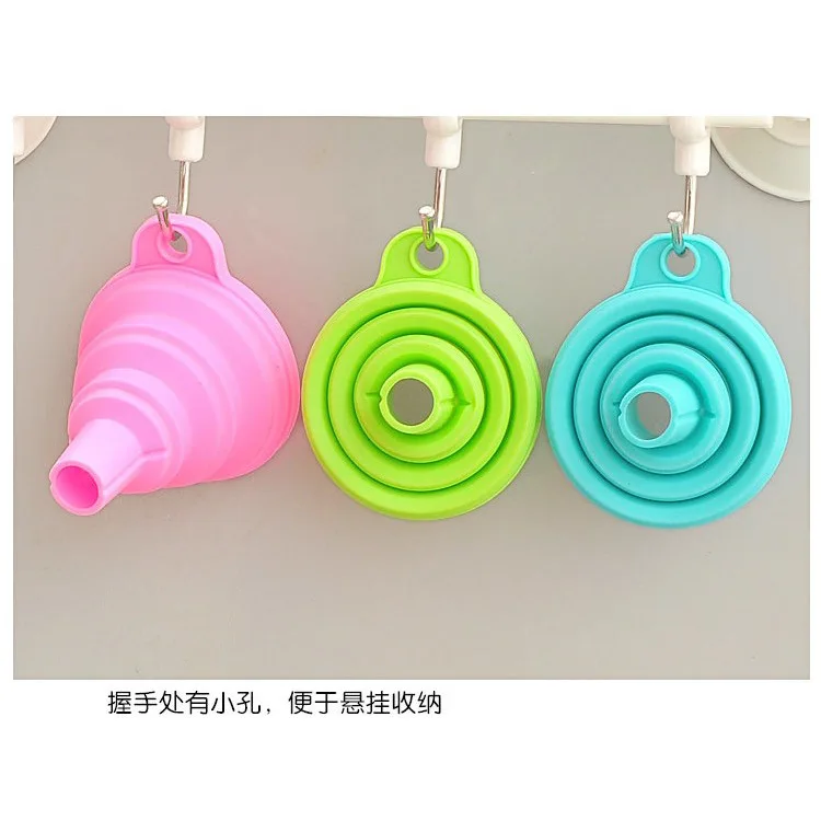 Домашняя кухонная Пищевая силиконовая Складная воронка пищевое масло вино