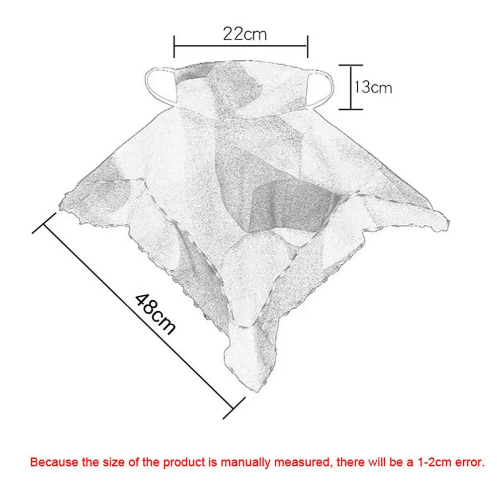 

4 PCs Adult Women Face Mask Fashion Printing Outdoor Sun Protection Mask Chiffon Neck Gaiter Face Mask Washable And Reusable A