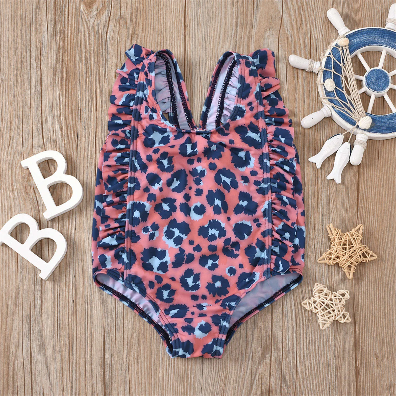 

TELOTUNY Swimwear Summer Baby Kids Girls Leopard Print One Piece Swimwear Bikini Swimsuit 2021Children Monokini Bathing Suit