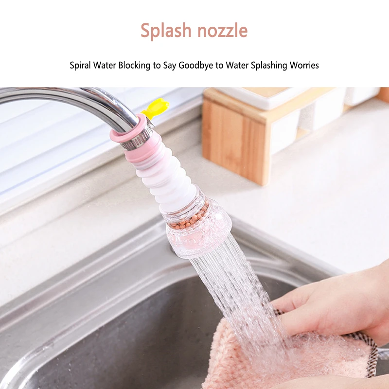 

360 Degree Adjustable Water Tap Extension Filter Bathroom Saving Splash-proof Kitchen Gadgets Home Kitchen Accessories