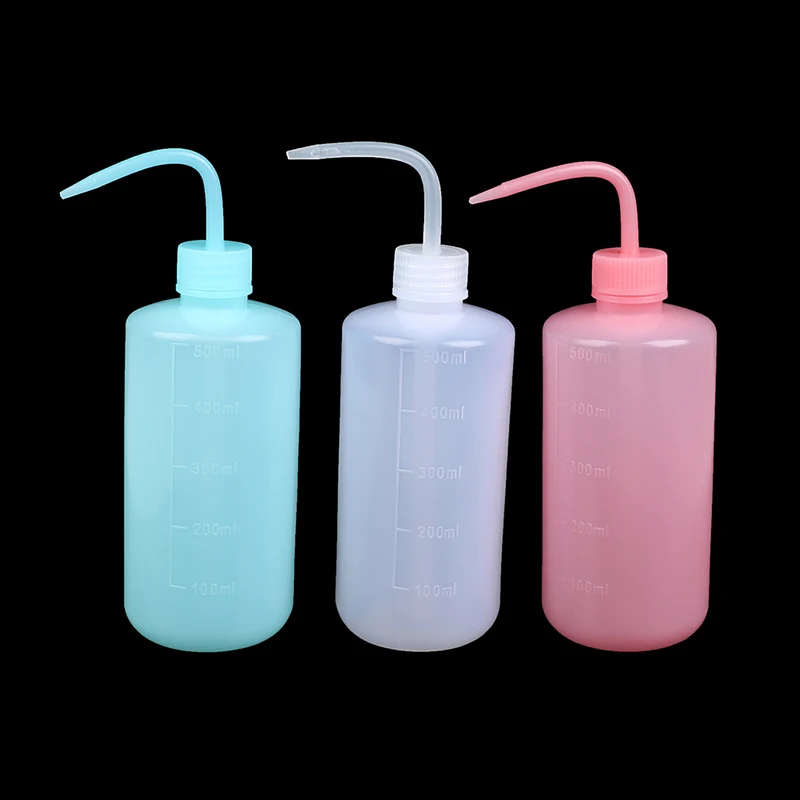 

1PC 500ml Curved Pot Wash Clean Plastic Soap Lab Wash Squeeze Diffuser Bottle Home Supplies