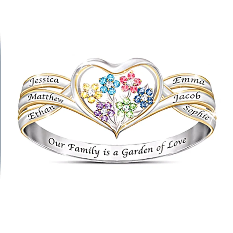 

Fashion Creative Shiny Color Zircon Flower Ring Ladies Elegant Temperament Index Finger Rings Wedding Engagement Jewelry Gift