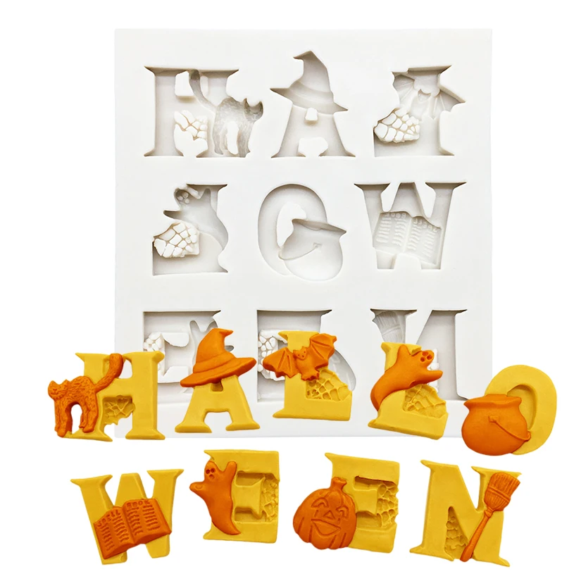 

Силиконовая форма с надписью на Хэллоуин