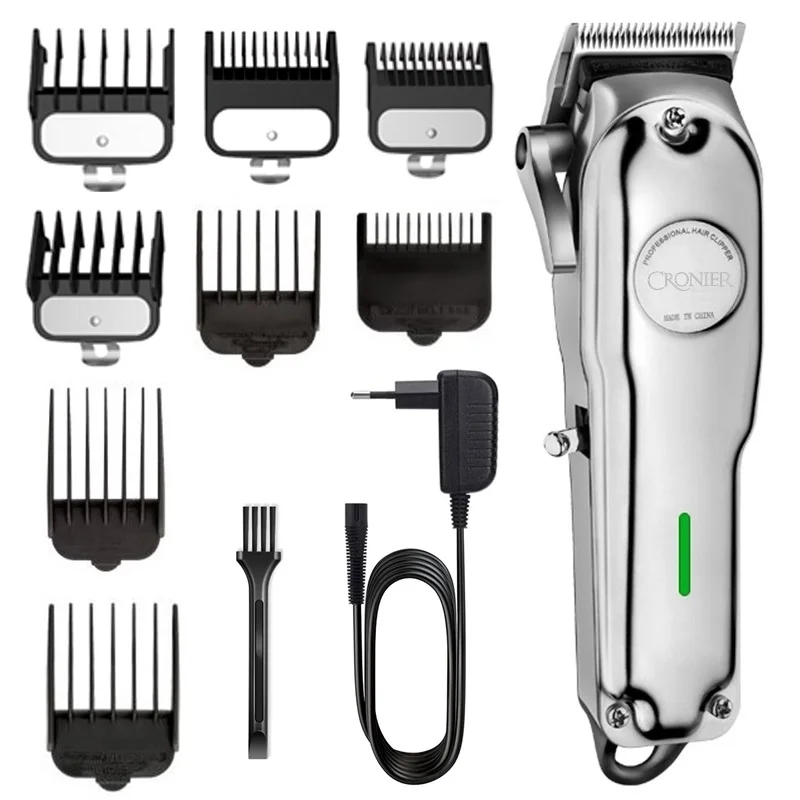 

Профессиональная машинка для стрижки волос в металлическом корпусе, электрический триммер для волос, триммер для бороды для мужчин, электр...