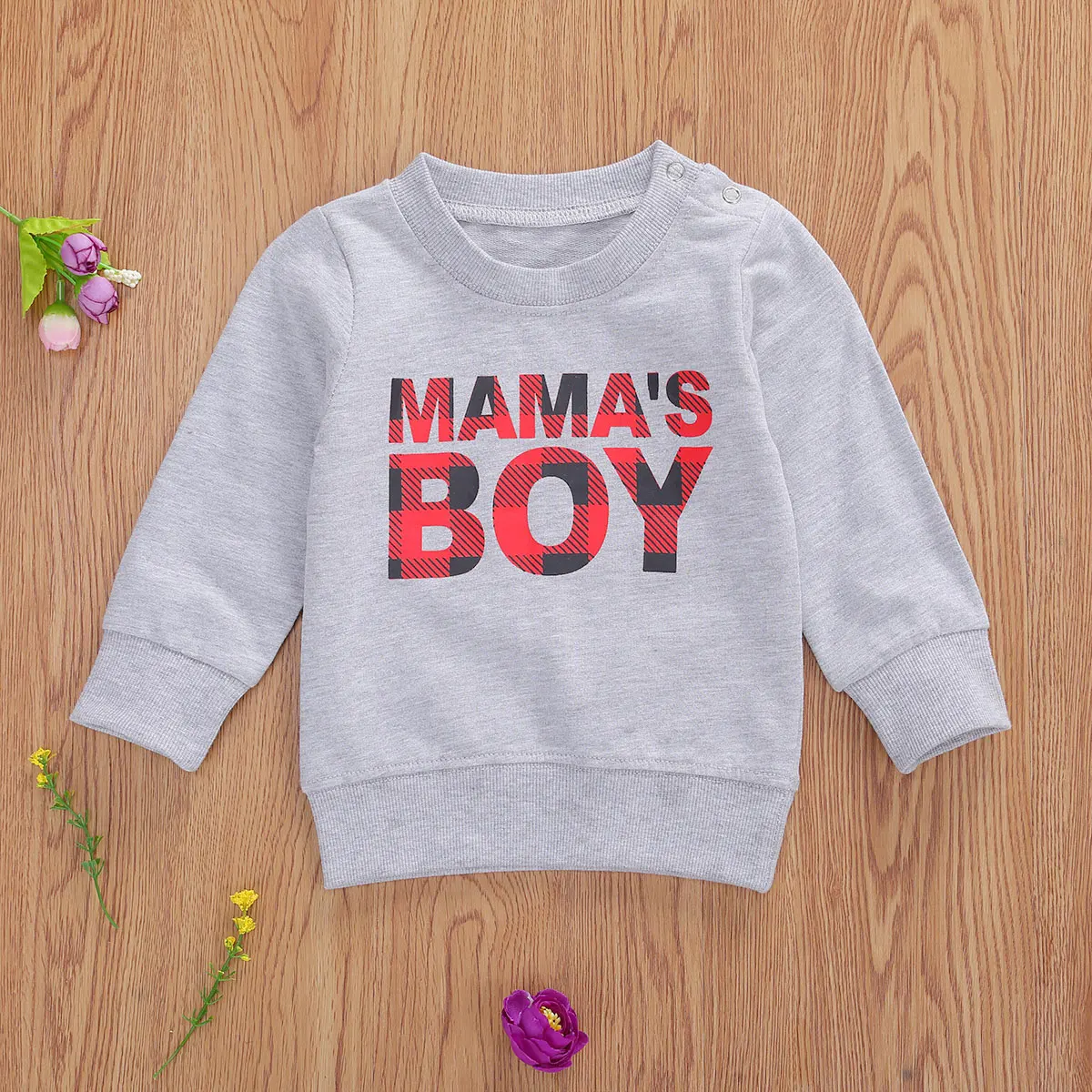 Toddler Baby Boys Long Sleeve Sweatshirts Round Neck Letter Printed Casual Pullover Shirt Tops Infant Boy Hoodies Clohes