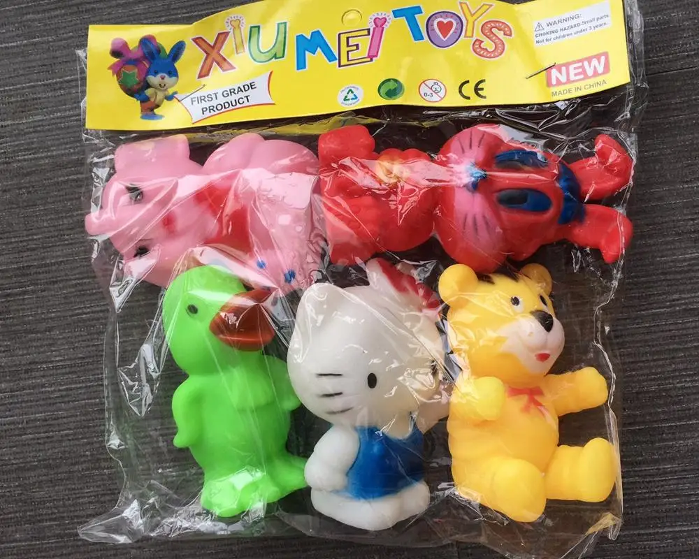 5pcs/lost Baby kids Bath Toys Children Spray Water Knead Animals Play Toy Bathroom rubber ducks boys girls water toys | Игрушки и хобби