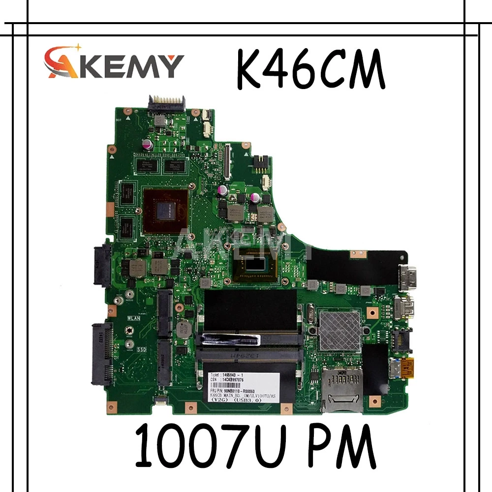 Akemy K46CM материнская плата для For Asus ноутбука A46C K46CA Материнская оригинальный