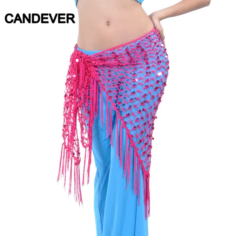 Женский сетчатый платок для танца живота треугольная шаль шифоновый пояс с